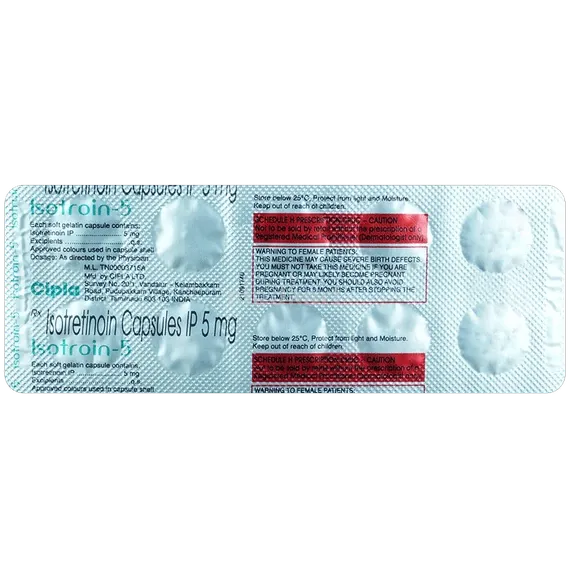 isotroin 5mg capsule 10's